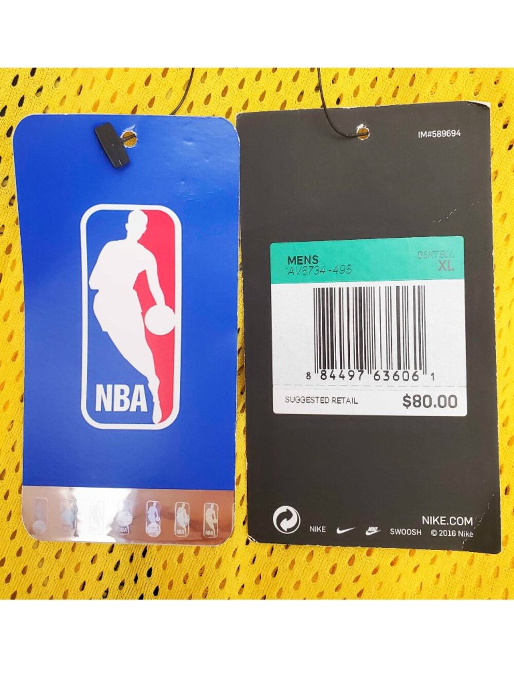 Nike NBA Golden State Warriors Pants Blue Athletic Track Men's XL NWT - Picture 2 of 10